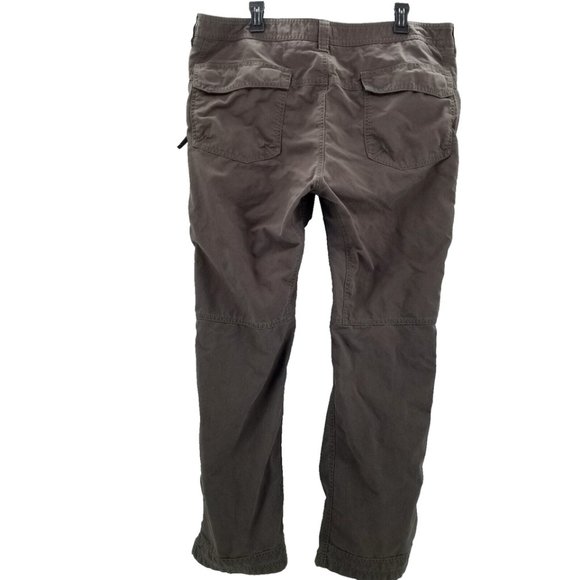 LL Bean Pants Mens Brown Riverton Utility Workwear Hiking Articulated Knee 40x32 - Picture 2 of 11